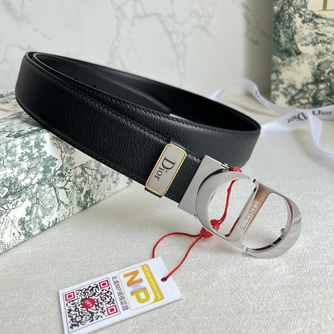 Dior belt  top layer leather