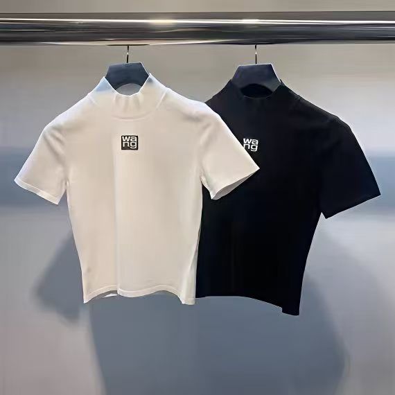 Wang Letter sweater Cropped T-shirt