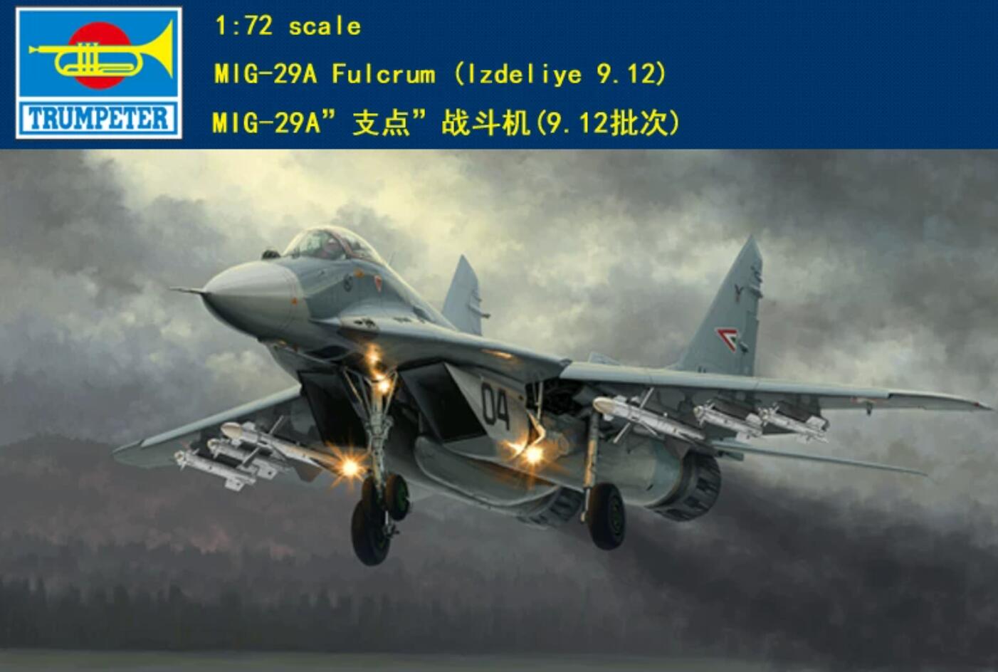 Trumpeter model 01674 1/72 MIG-29A Fulcrum (Izdeliye 9.12)