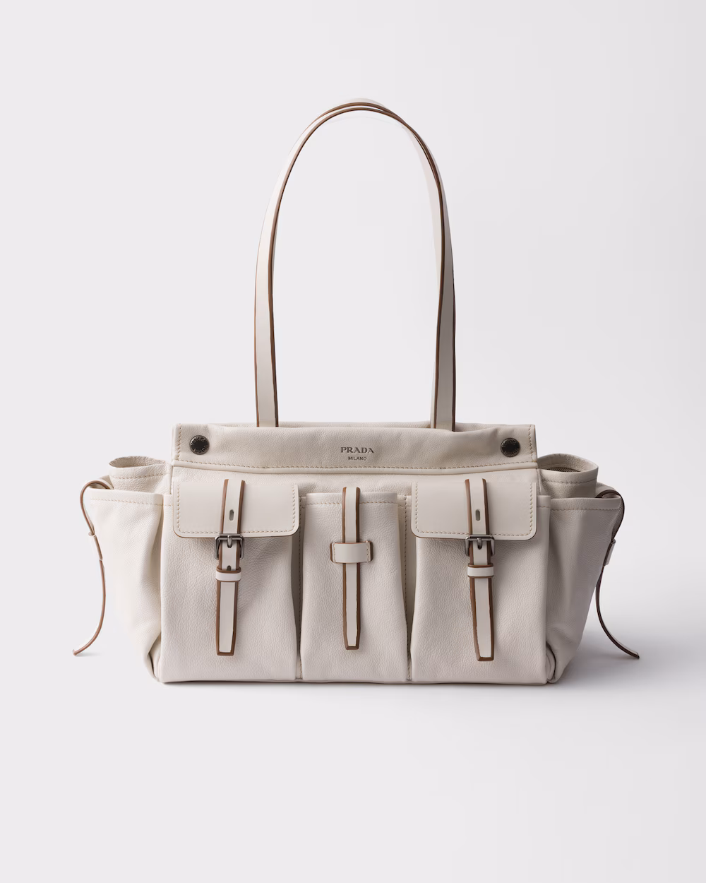 Prada Route Large Leather Tote Bag