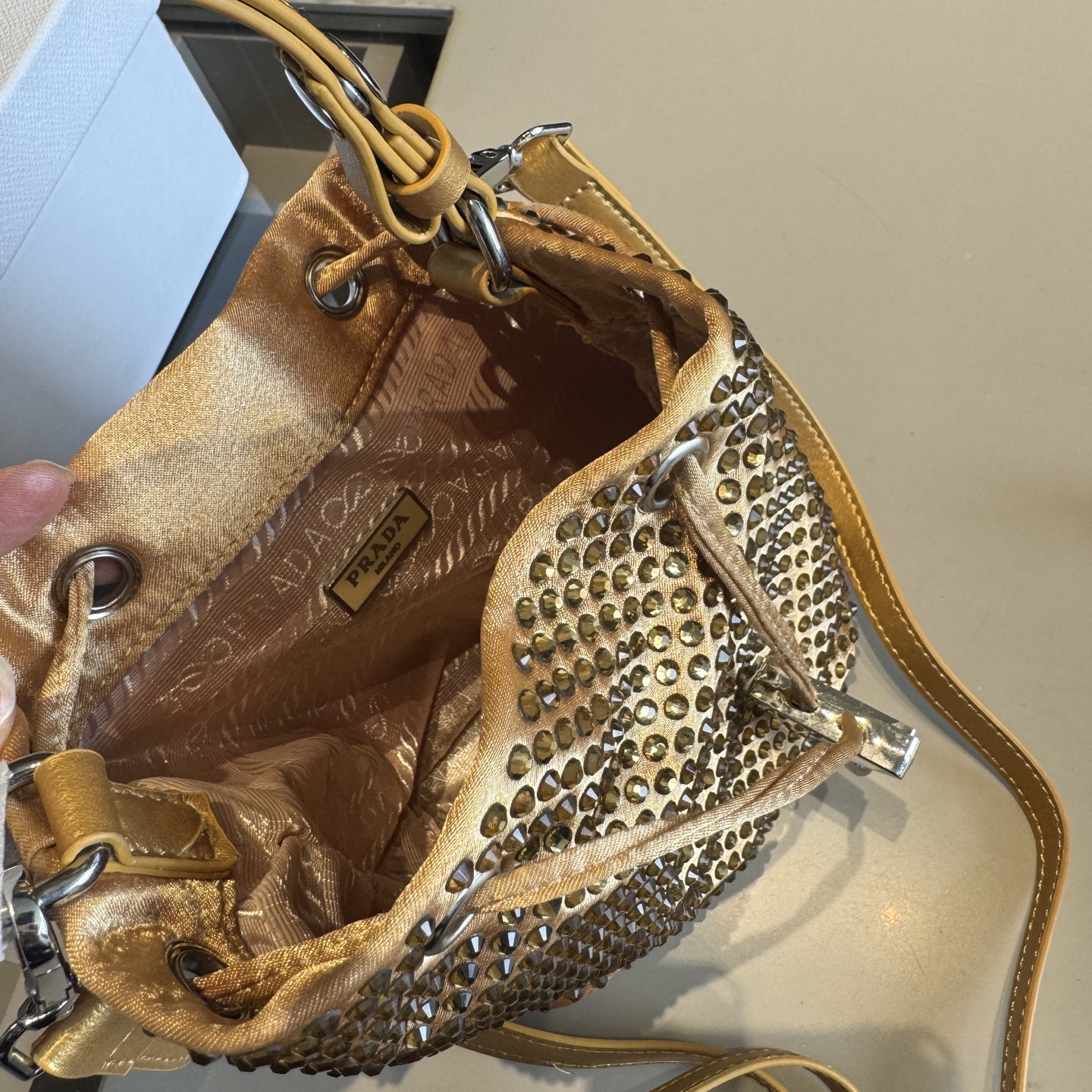 Prada Rhinestone series bucket bags