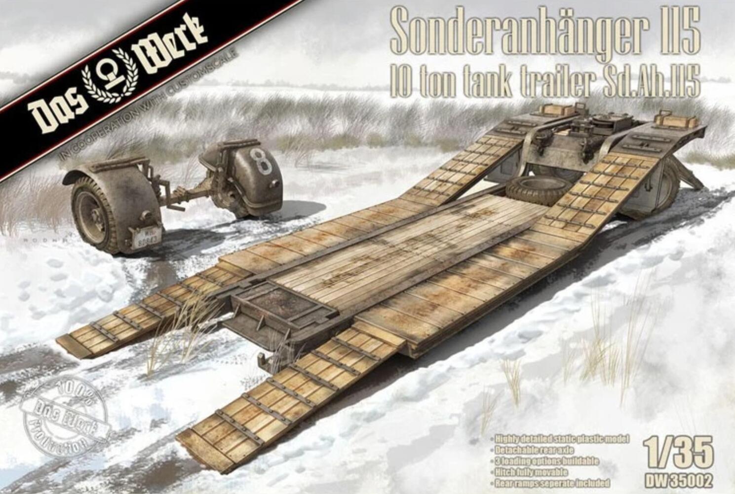 DAS WERK DW35002 1/35 SCALE SONDERANHANGER 115 10 LONLANK LRAILER SD.AH.115