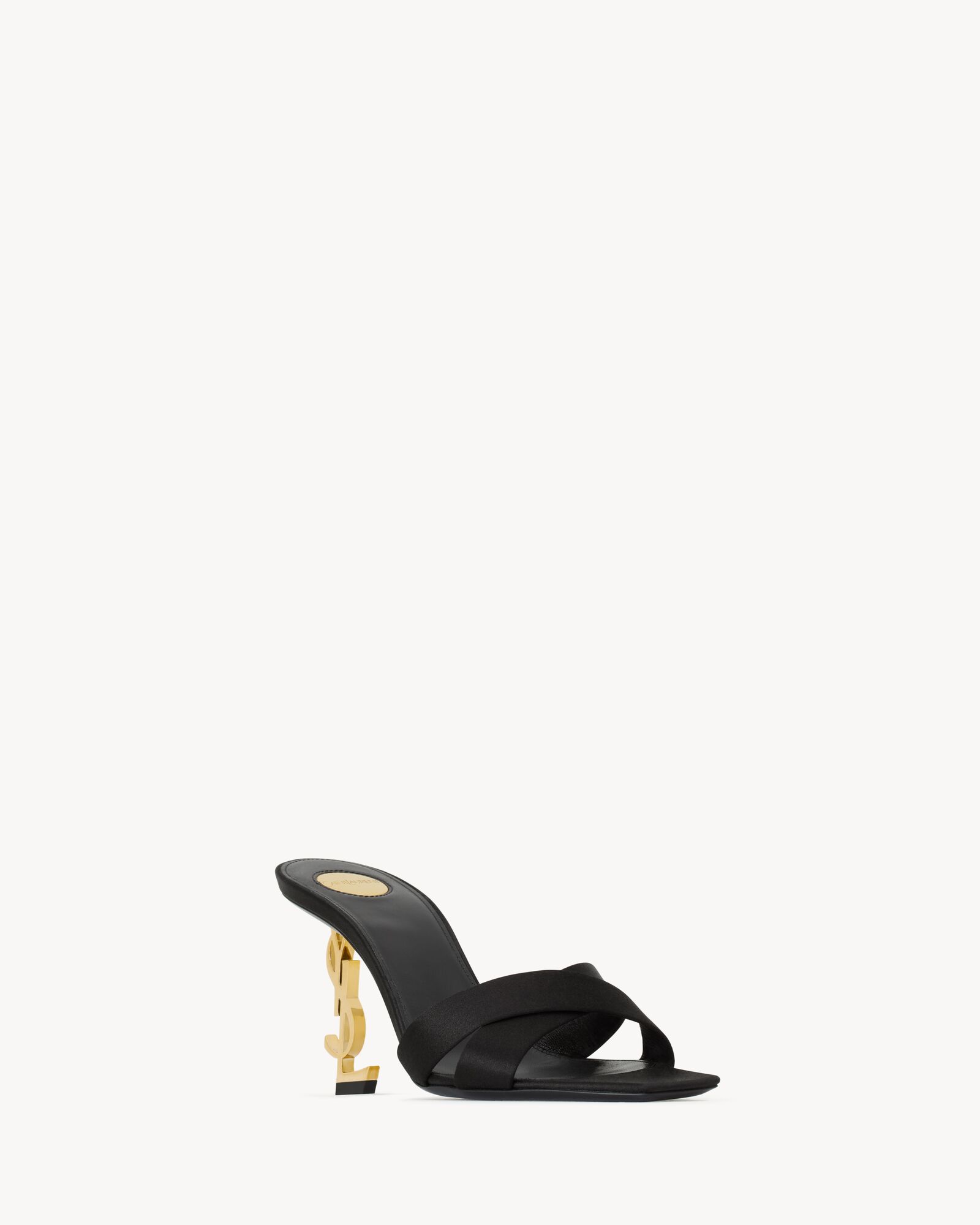 Saint Laurent OPYUM Crepe Satin Mules