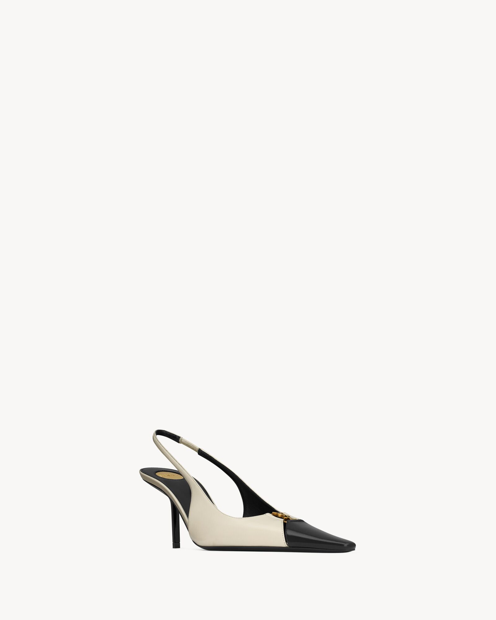 Saint Laurent BABYLONE BRETEUIL Smooth Leather Slingback High Heels