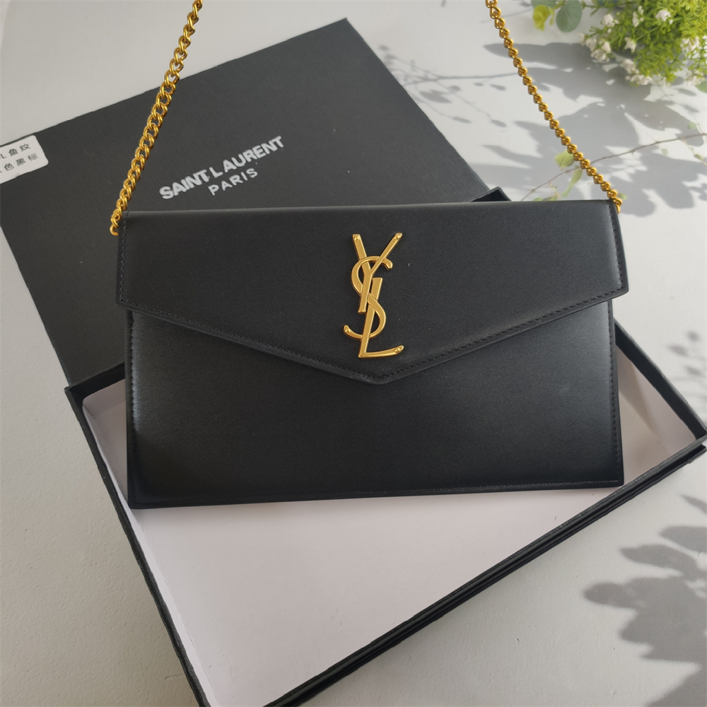 YSL Grain de Poudre Uptown Chain Wallet