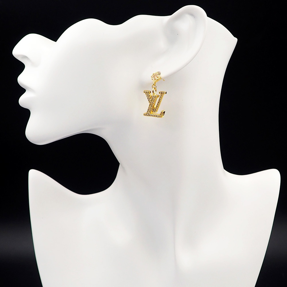 LV crystal earrings