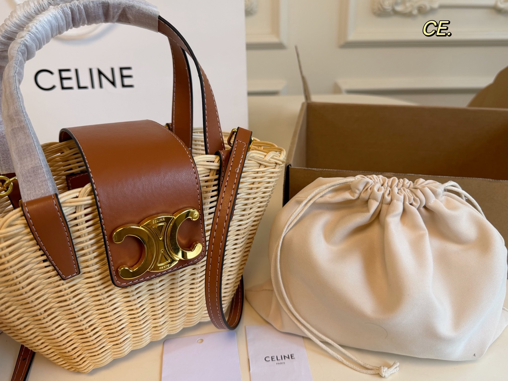 Celine straw woven bags