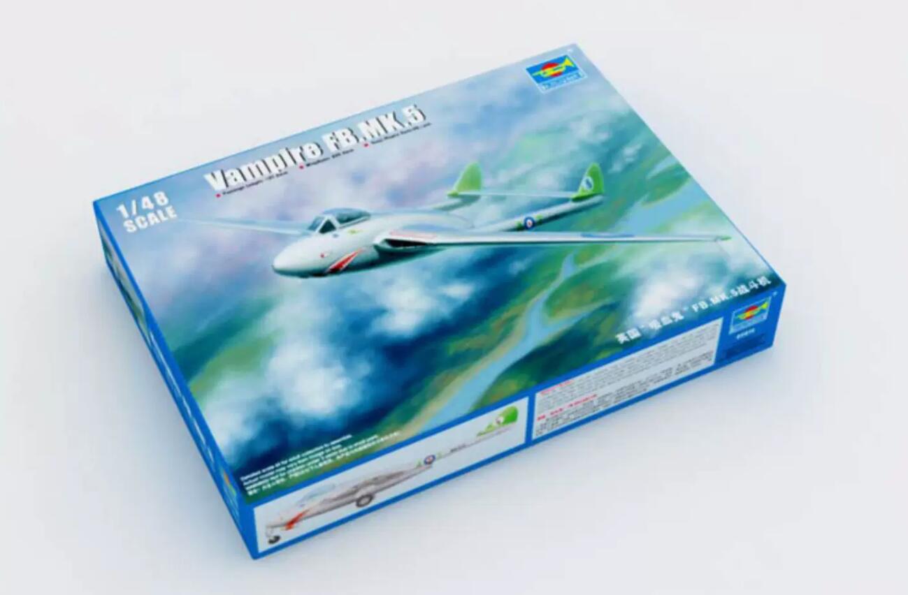 Trumpeter model 02874 1/48 VAMPIRE FB.MK.5 Plastic model kit