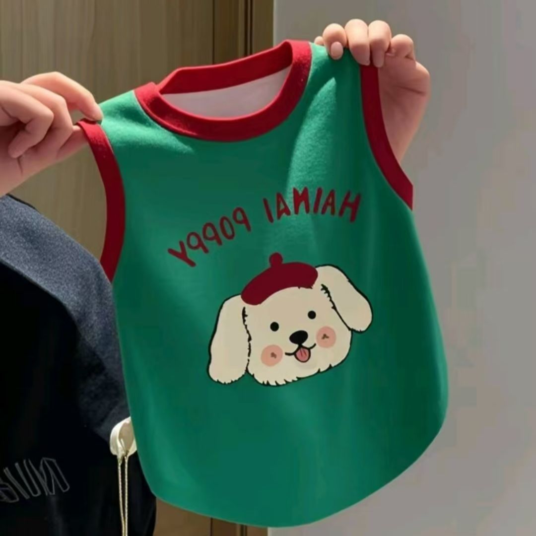 New Summer Style Medium Dog Thin Breathable Cute Cartoon Vest