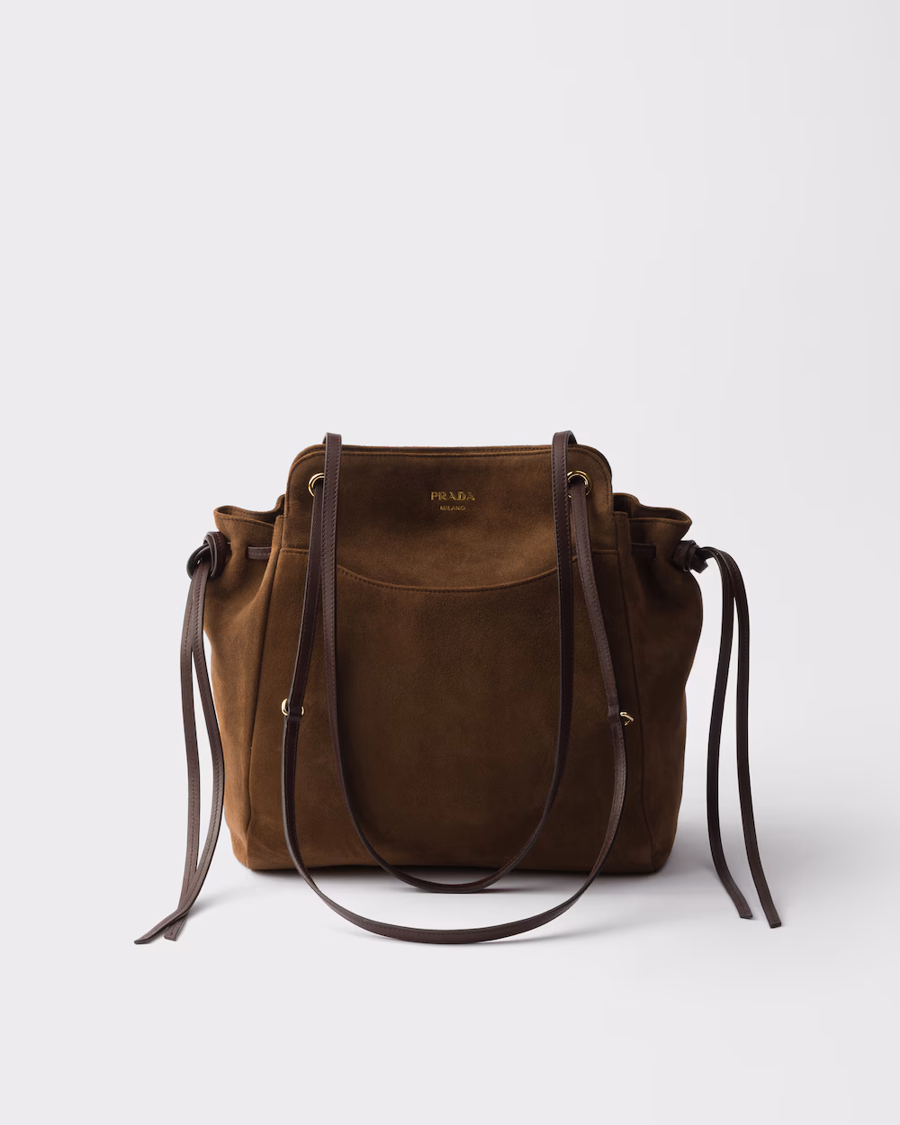 Prada Allusion Medium Suede Leather Tote Bag