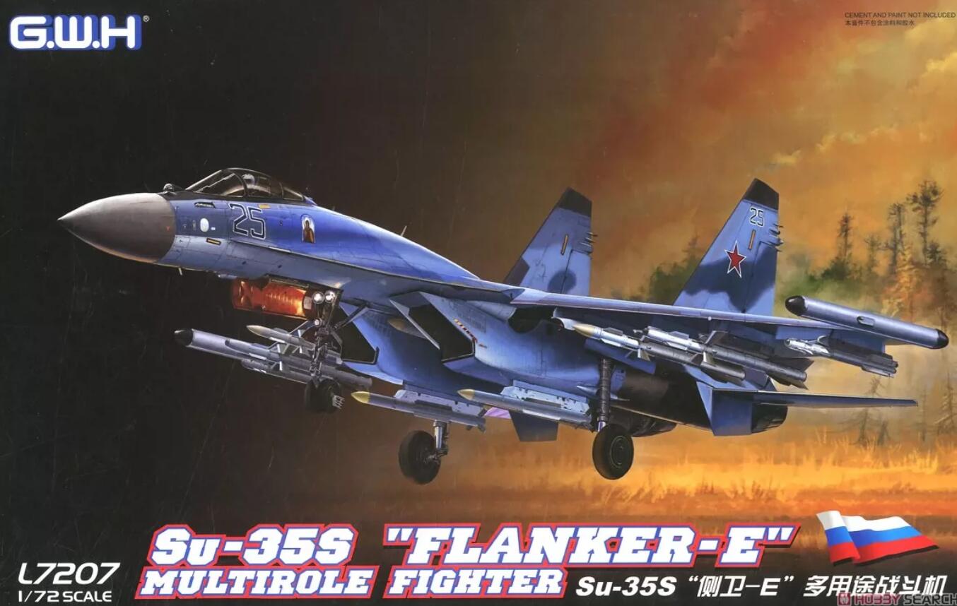 GreatWall Hobby L7207 Su-35S FLANKER-E MULTIROLE FIGHTER MODEL KIT