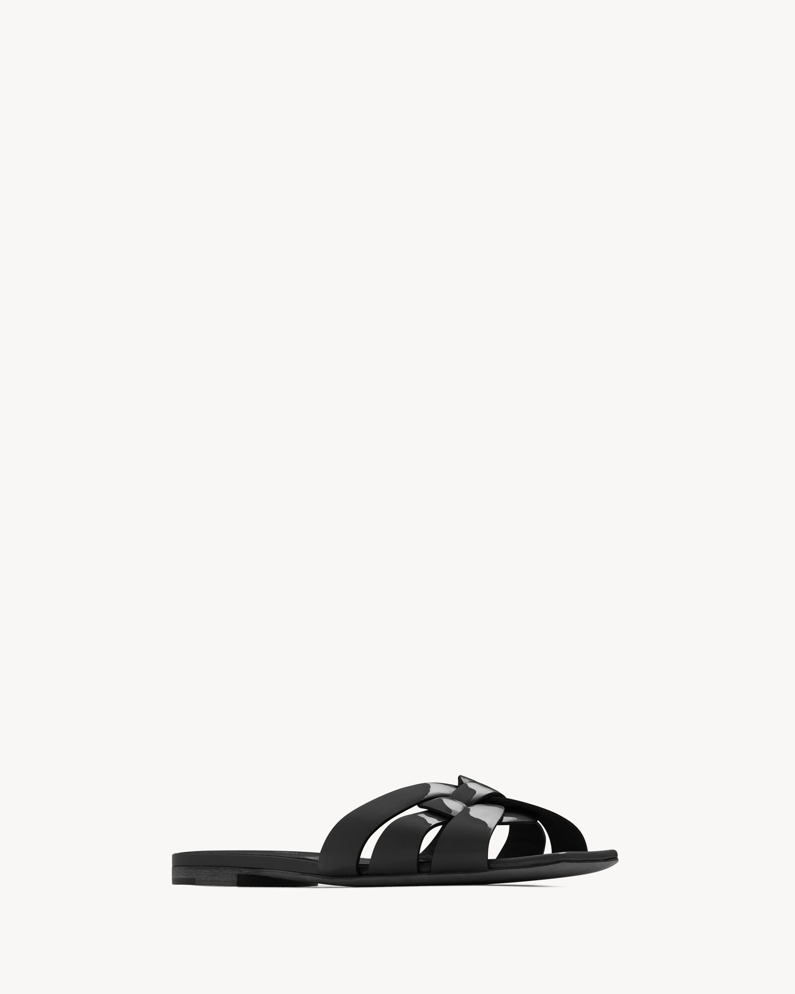 Saint Laurent shoes, tribute patent leather flat sandals