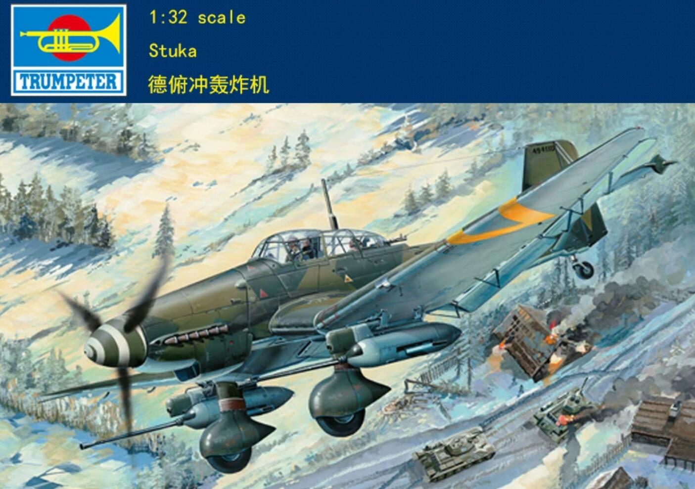 Trumpeter 03218 1/32 Junkers Ju 87G-2 Stunka Plane Model Kit