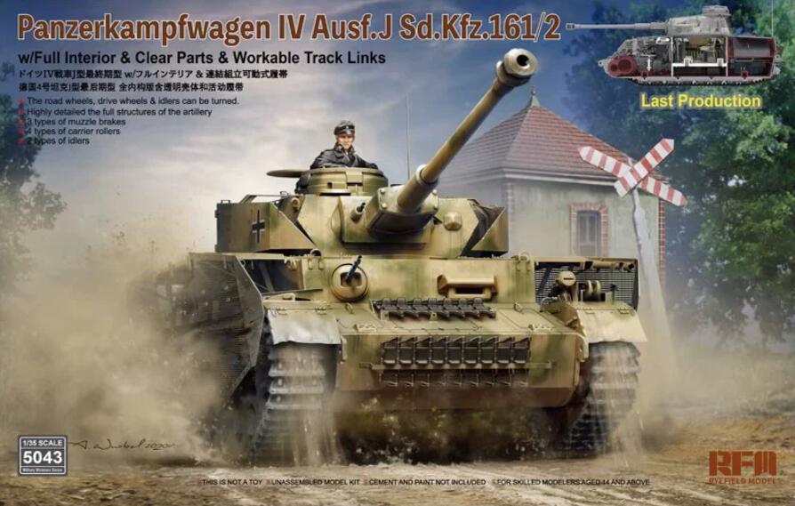 Ryefield-Model RM5043 1/35 scale PANZERKAMPFWAGEN IV AUSF.J SD.KFZ.161/2