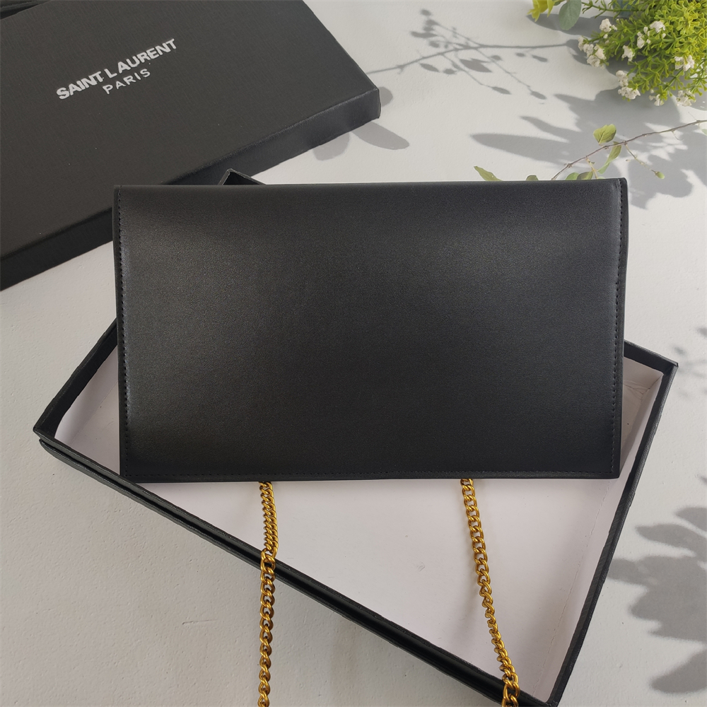 YSL Grain de Poudre Uptown Chain Wallet