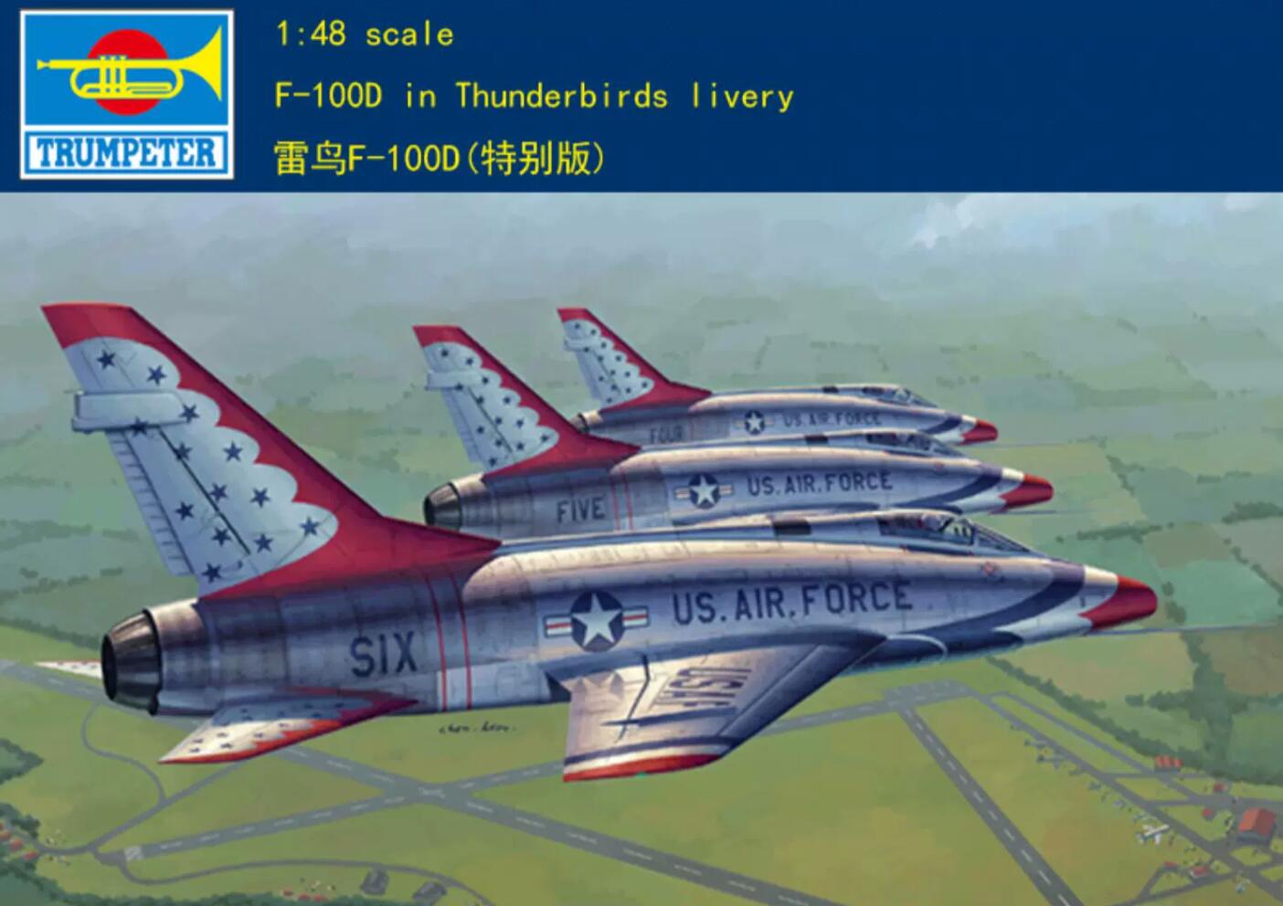 Trumpeter 02822 1/48 F-100D in Thunderbirds livery