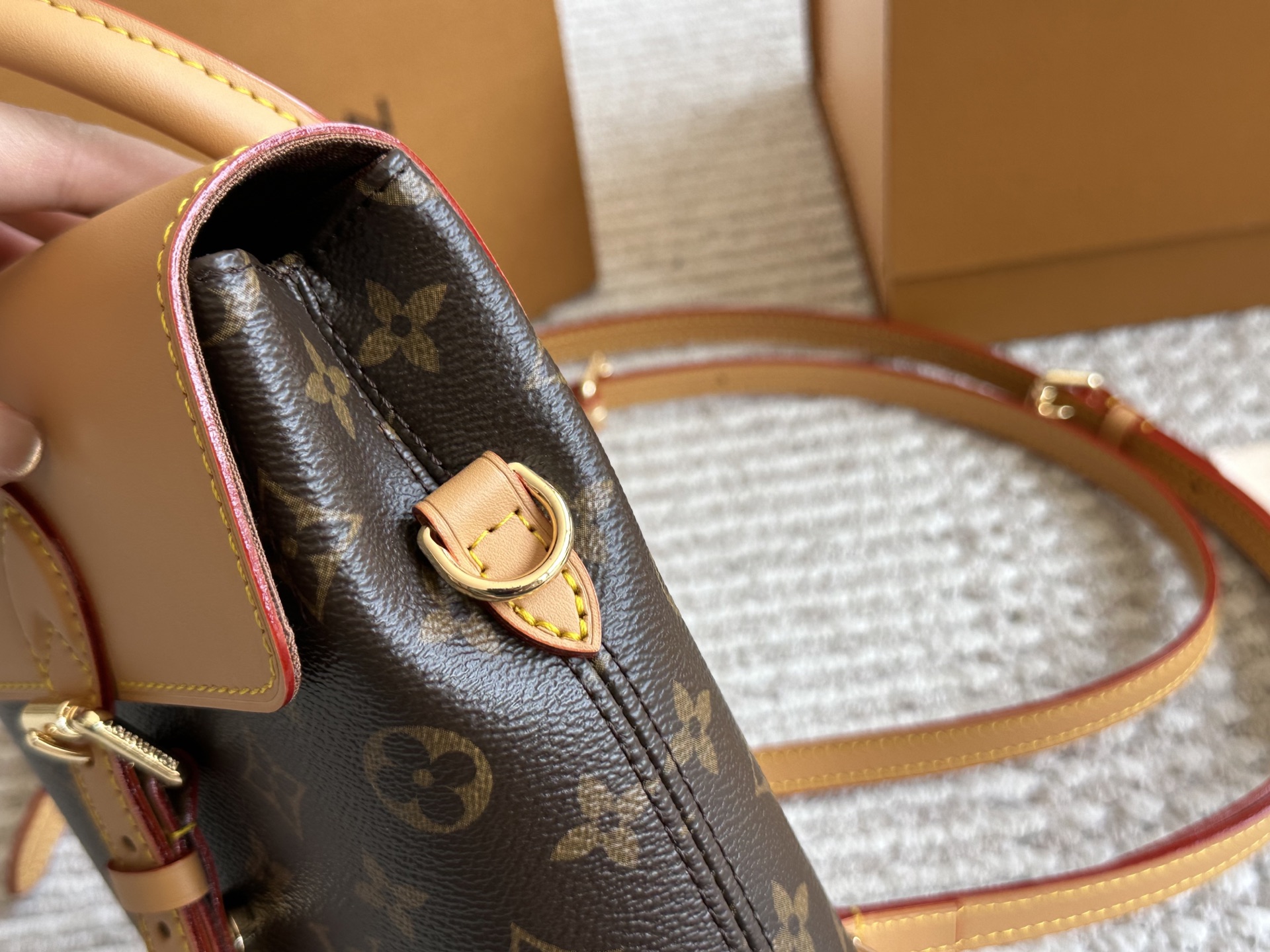 LV monogram shoulder crossbody backpack