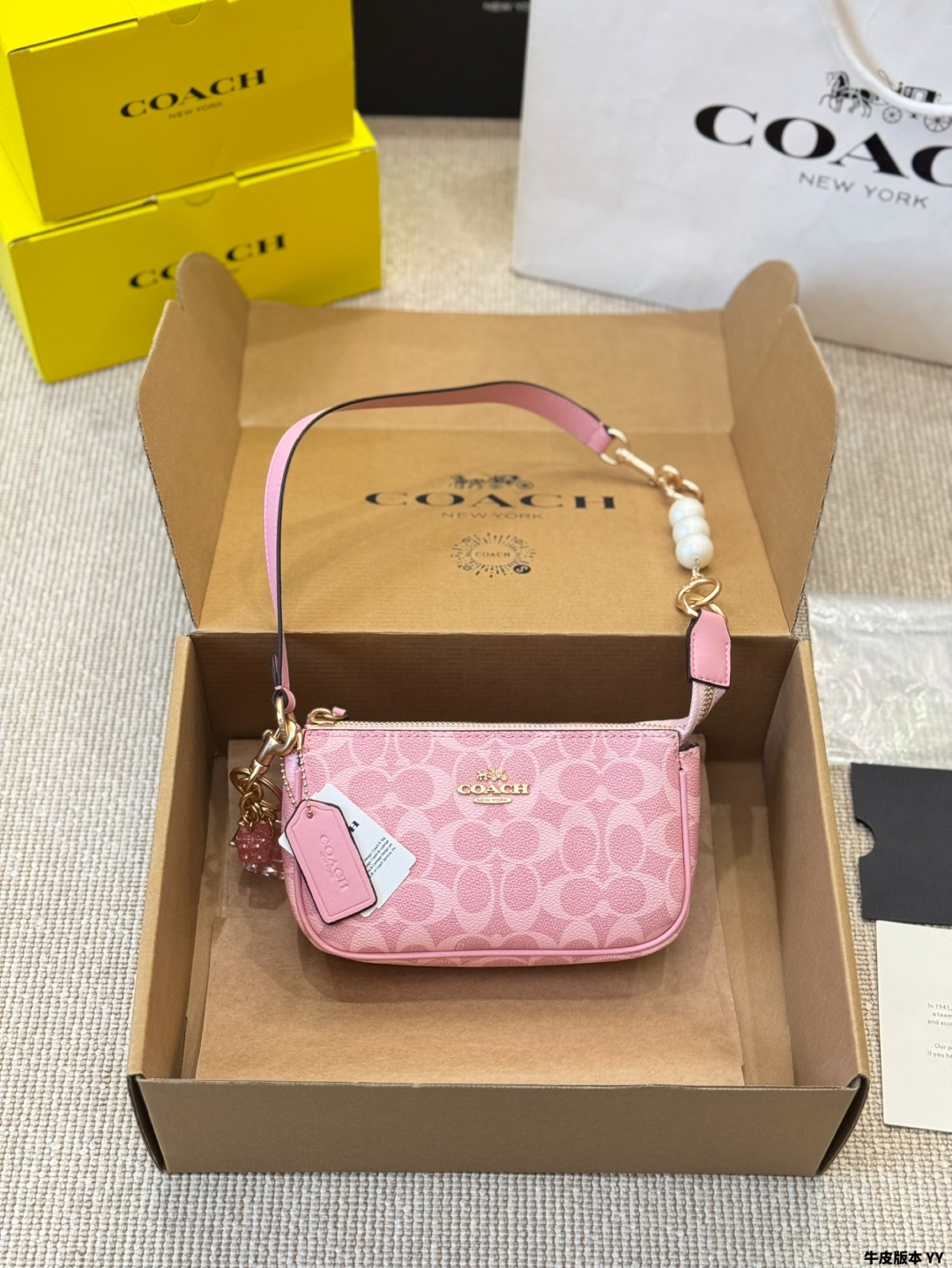 Coach Nolita19 Mahjong Bag Soft matt powder