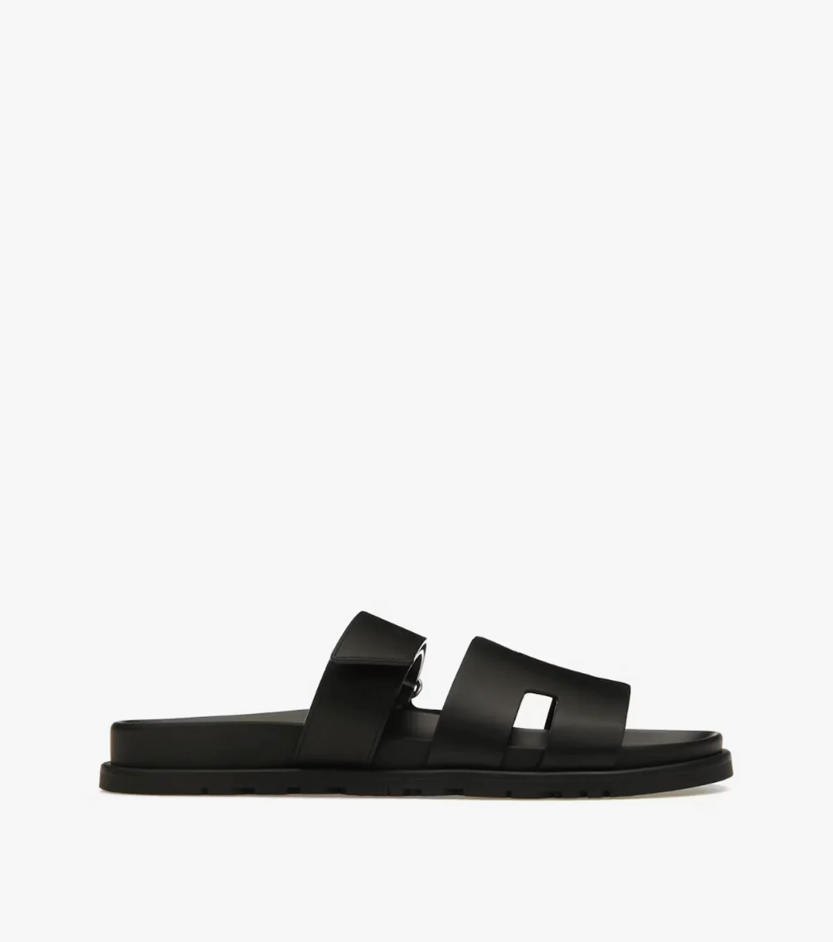 Chypre Leather Black Sandals