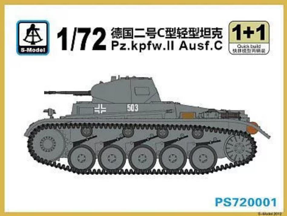 S-model 1/72 PS720001 Pz.kpfw.II Ausf.C Plastic model kit