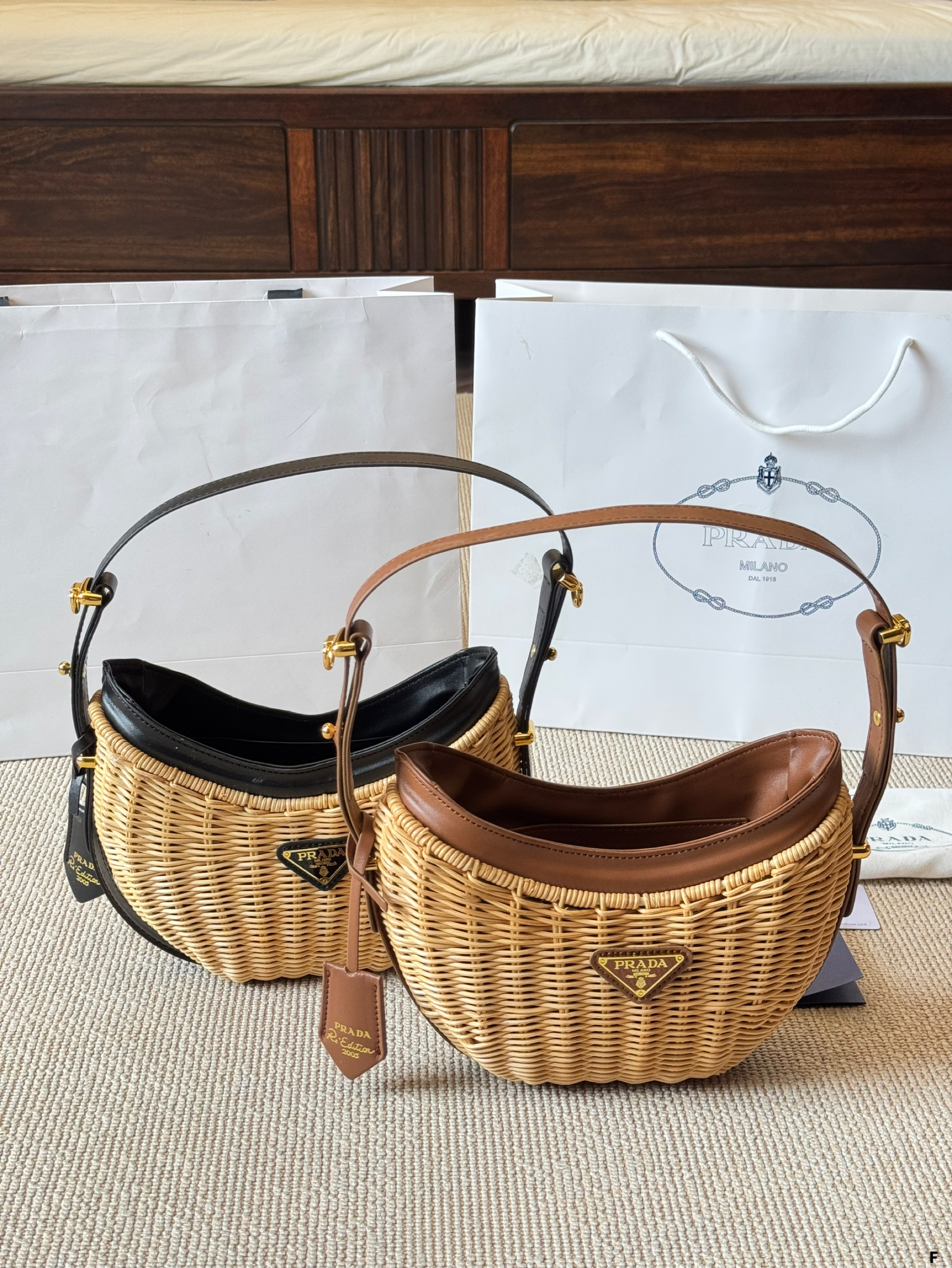 PRADA woven bags