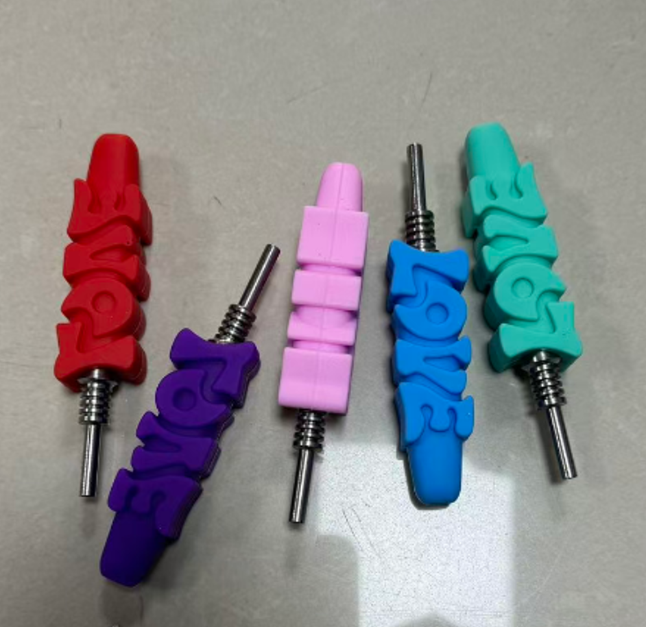 A2097 LOVE Silicone Pipe Titanium Nail with 10mm Joint