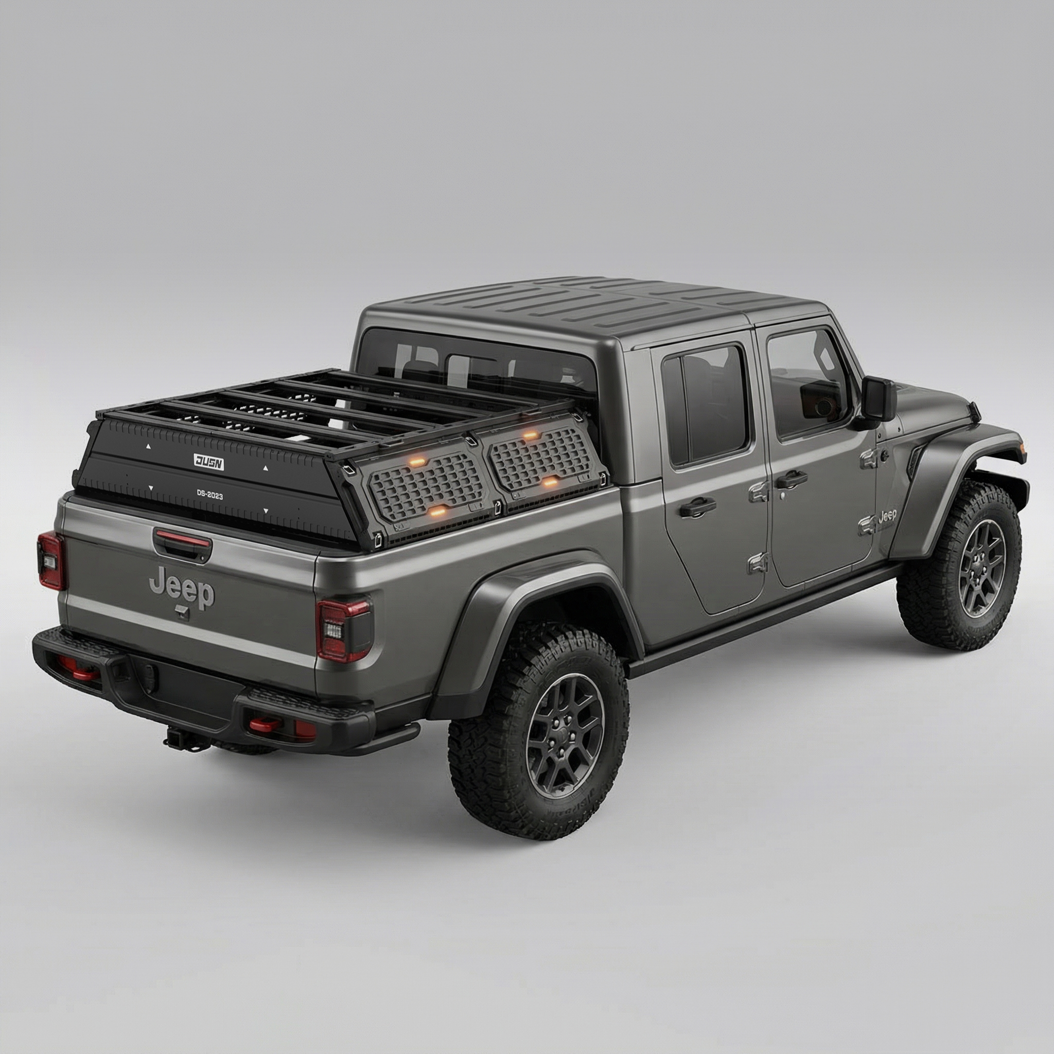 Truck Bed Organizer Rack W/Light for Jeep Wrangler Gladiator JT Storage Box Bin Carrier Cargo System - JUSNDESIGN