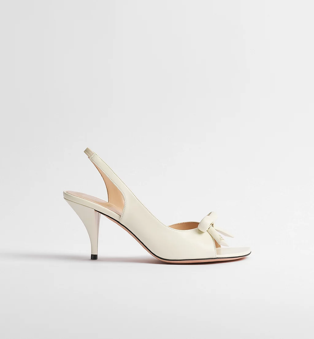 Dior Bow women's shoes, slingback sandals with heels