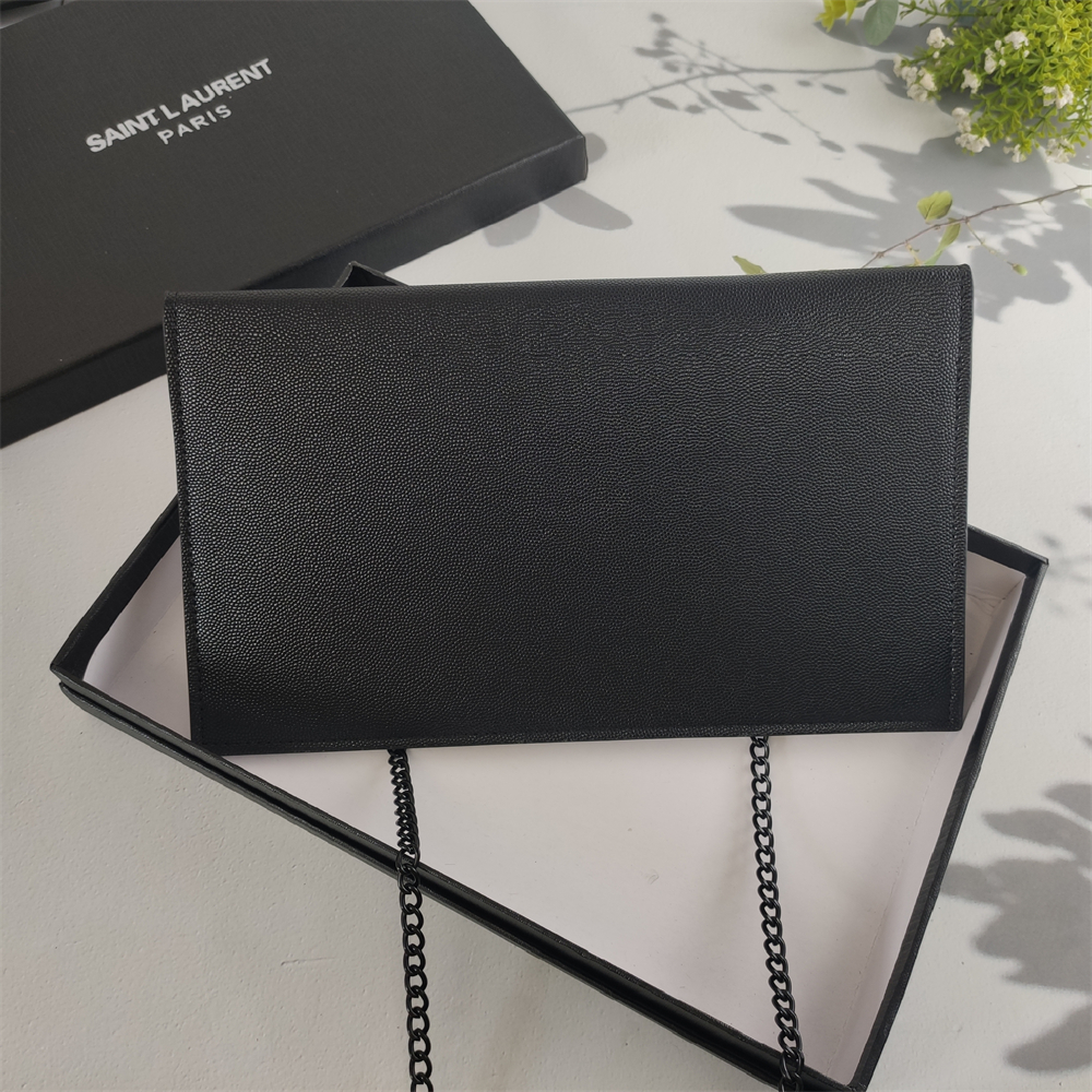 YSL Grain de Poudre Uptown Chain Wallet