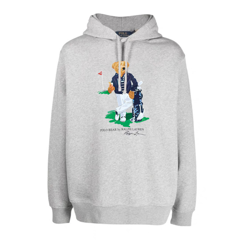 24 year Polo Bear hooded Ralph Lauren bear pullover hooded fleece sweatshirt