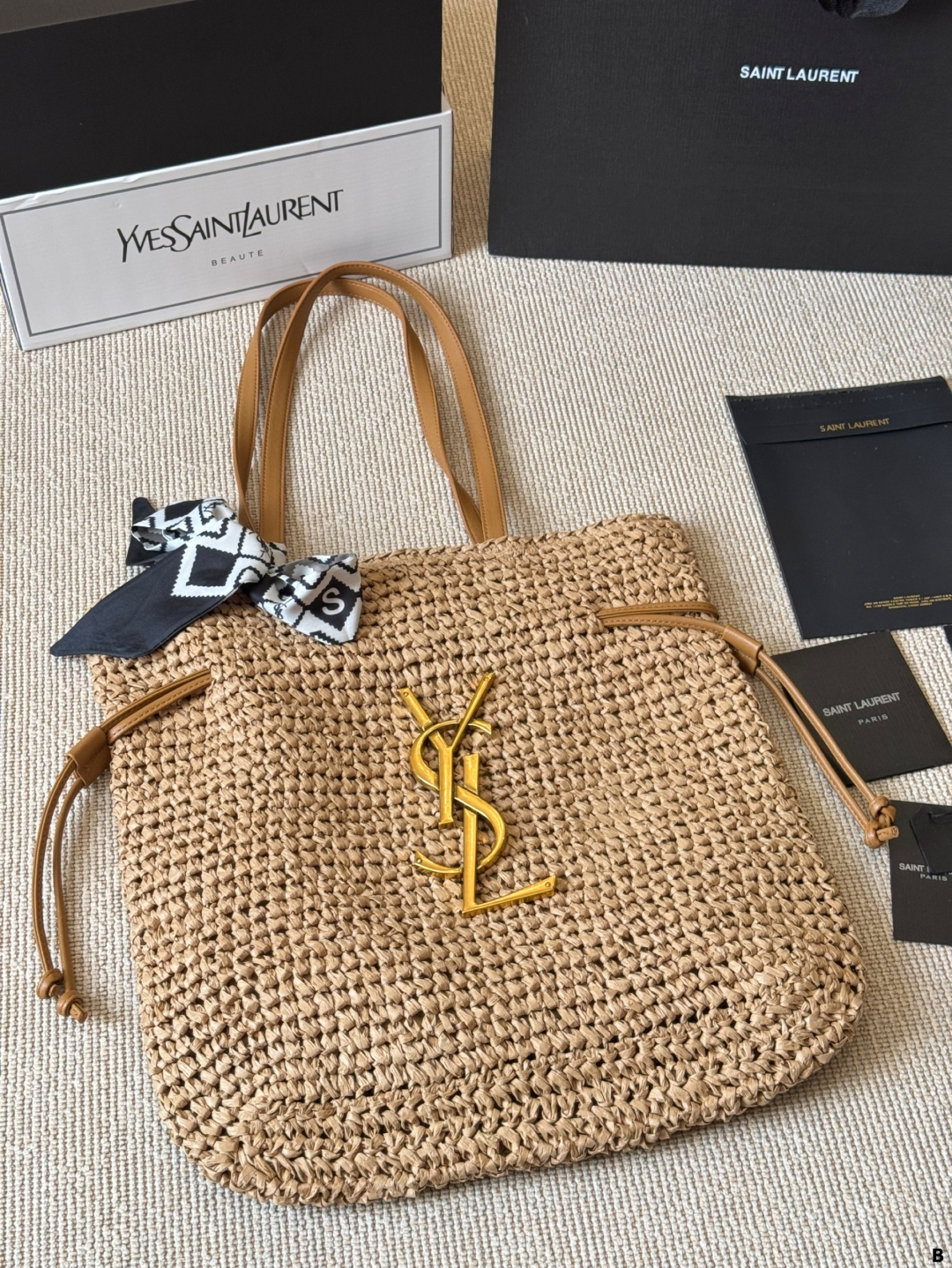 YSL woven tote bag casual and versatile