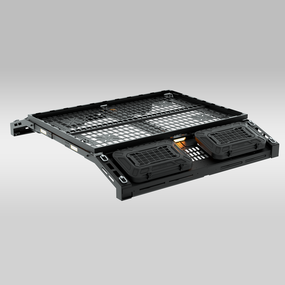 Jeep Gladiator (JT) Truck Bed Organizers and Storage System-Pickup Back Tool Box Bin Rack Basket - JUSNDESIGN