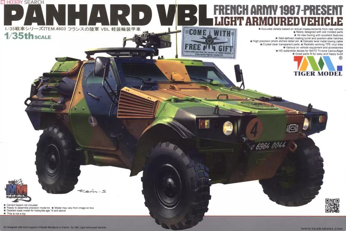Tiger Model (4603) 1:35 French Panhard VBL Light Armoured Vehicle