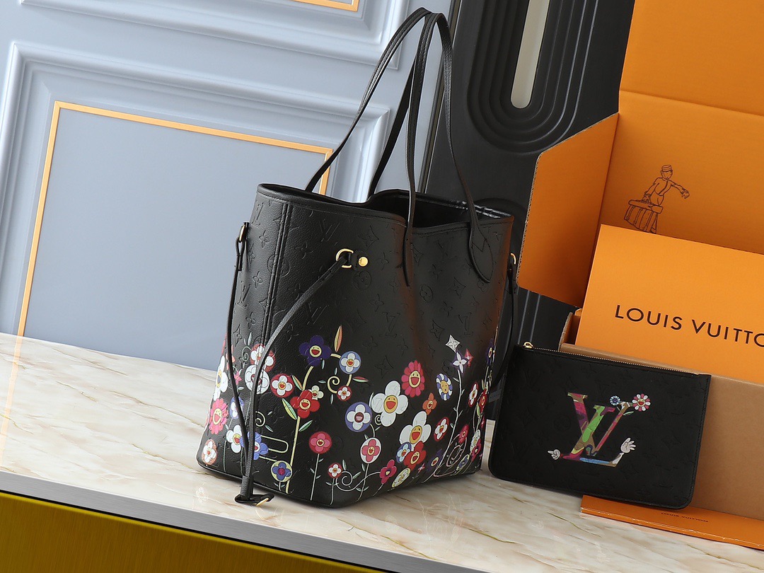 LV&Murakami Takashi Neverfull monogram bag