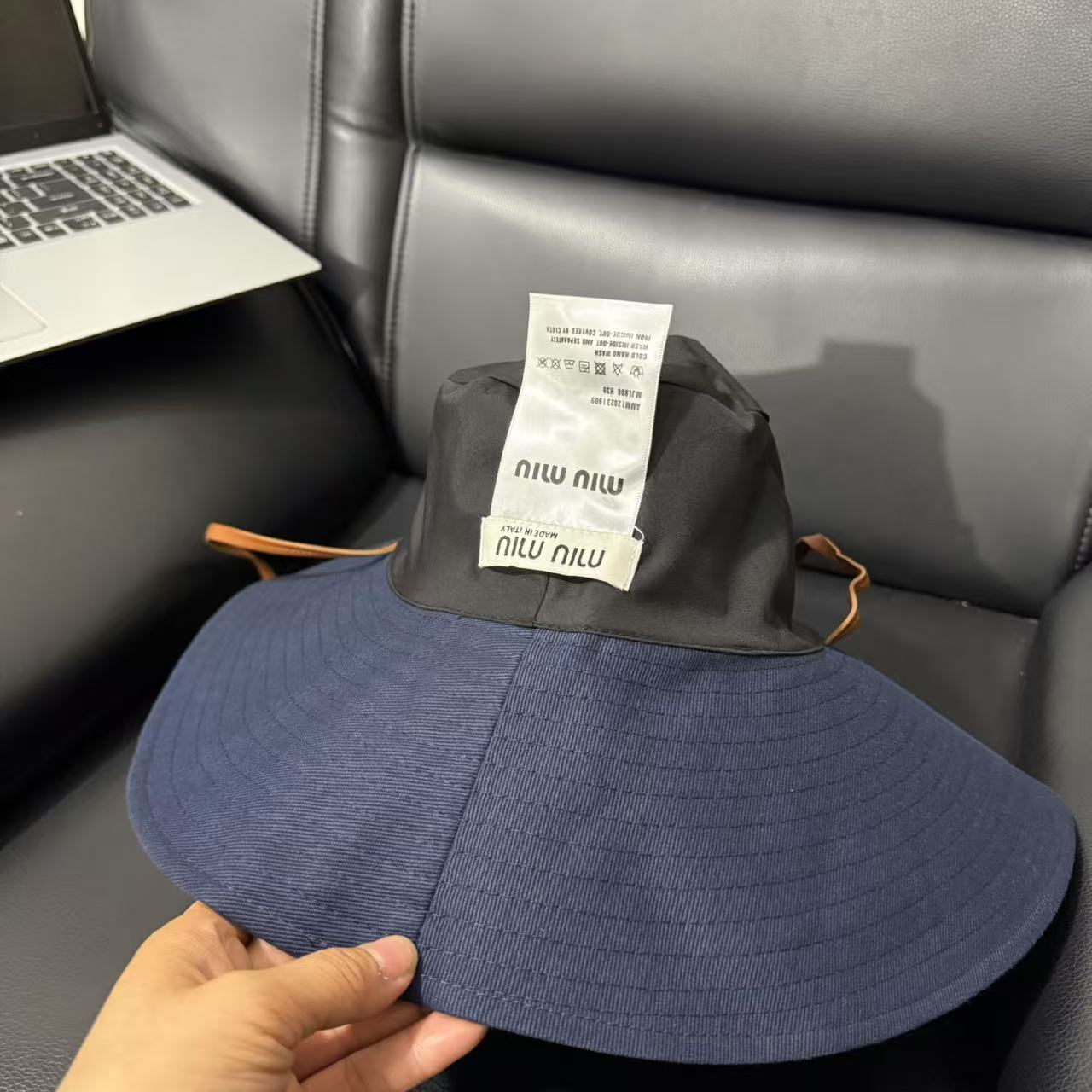 Miumiu wide brim hat fisherman hat mountain