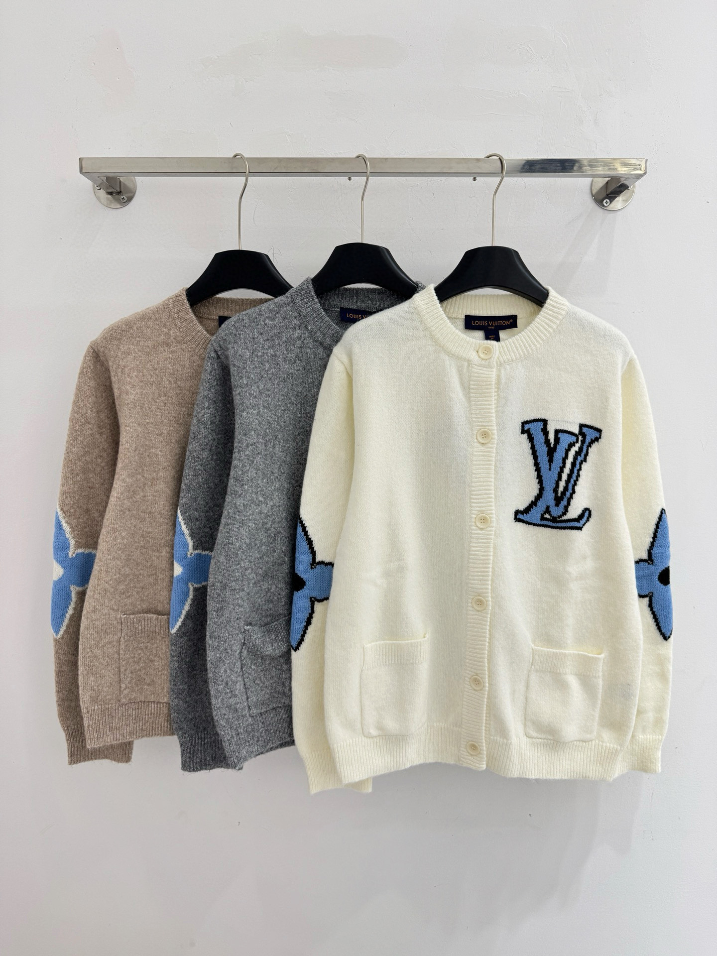 LV embroidered cardigan