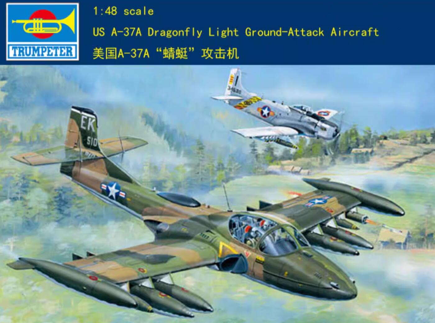 Trumpeter 02888 1/48 US A-37A Dragonfly Light Ground-Attack Aircraft