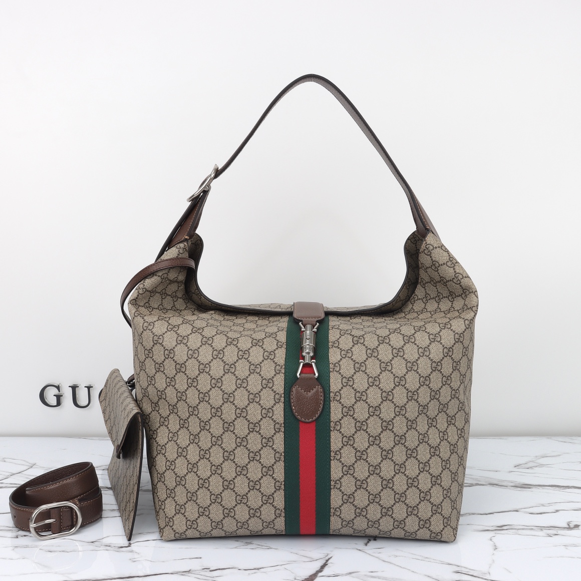 Gucci high quality leather shoulder handbag
