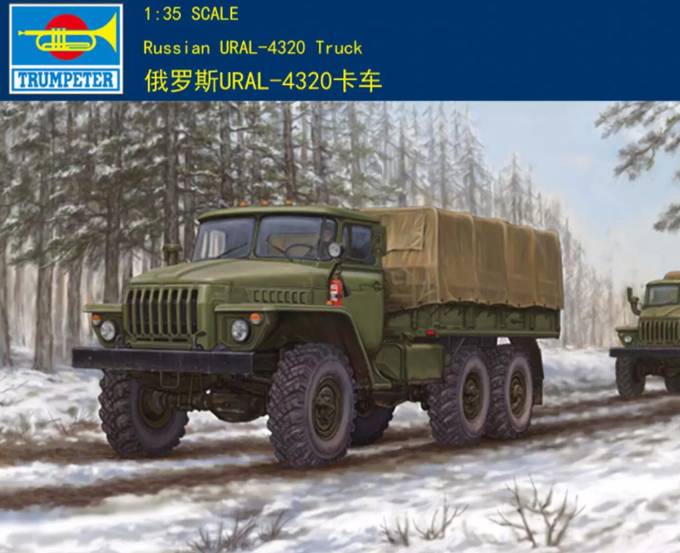 Trumpeter model 01012 1/35 Russian URAL-4320 Truck plastic model kit