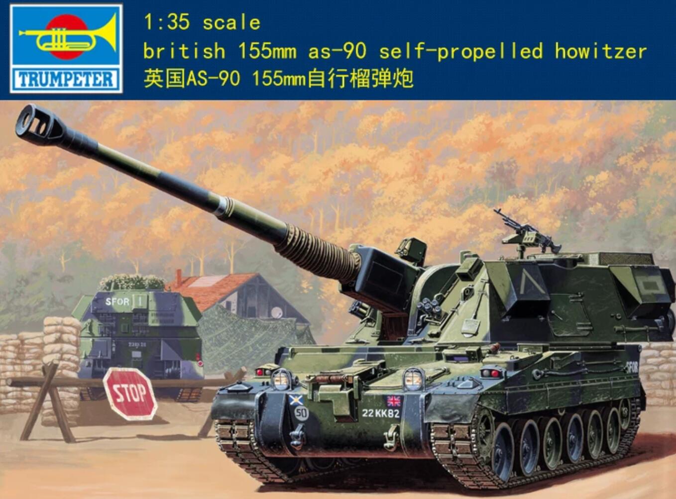 Trumpeter 1/35 00324 British 155mm AS-90 Self-Propelled Howitzer plastic model kit