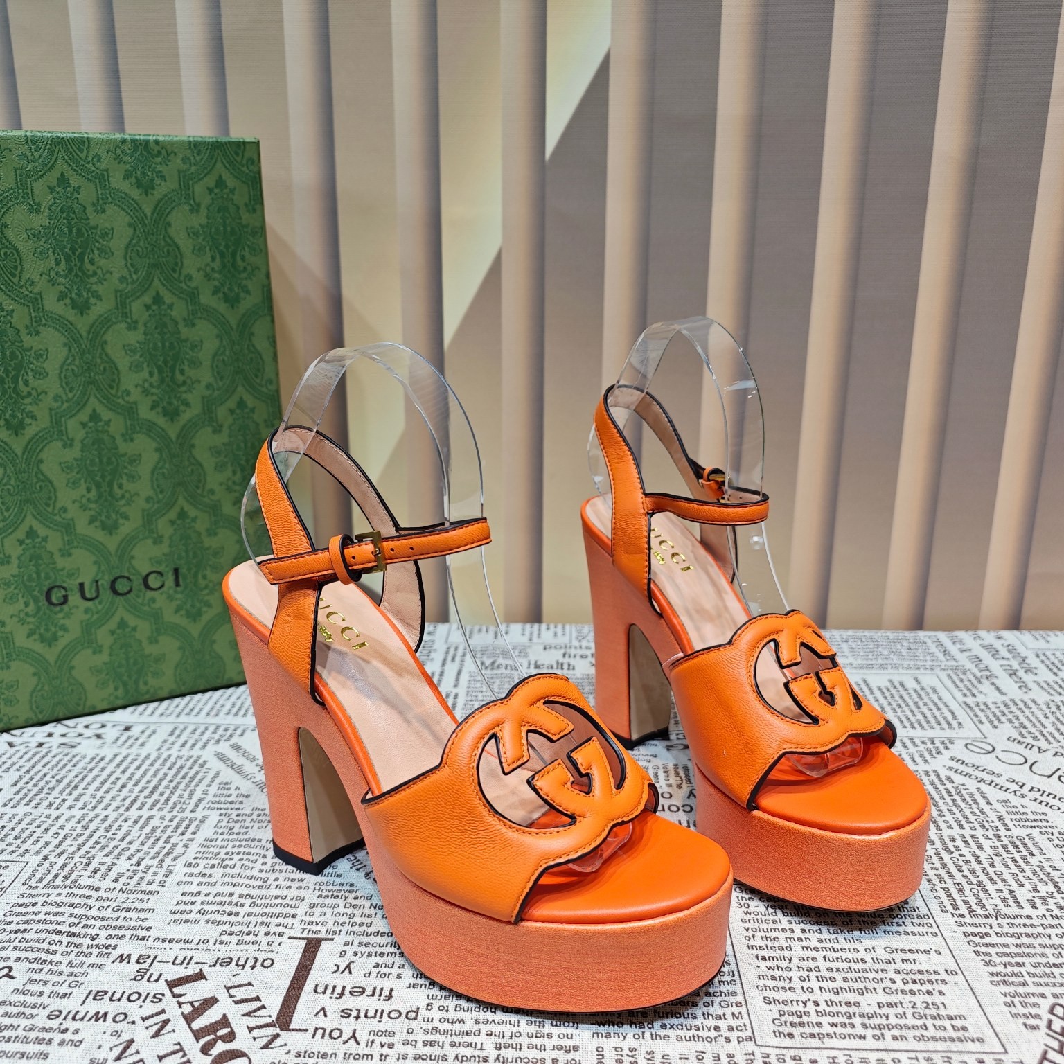 Gucci Sheepskin waterproof platform high heels
