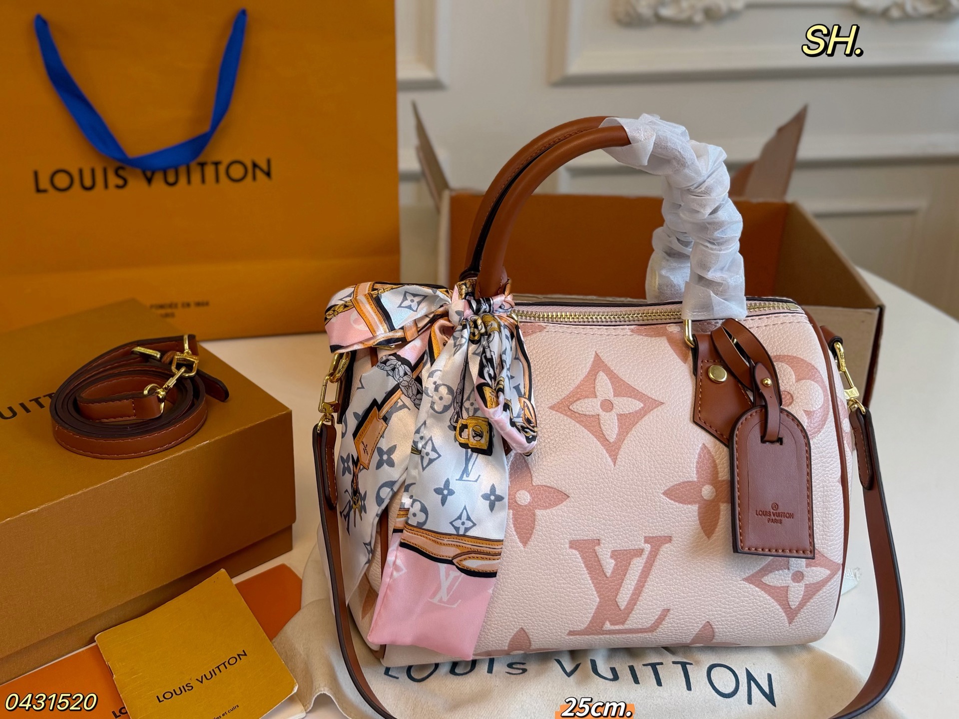 LV Speedy embossed Boston bag