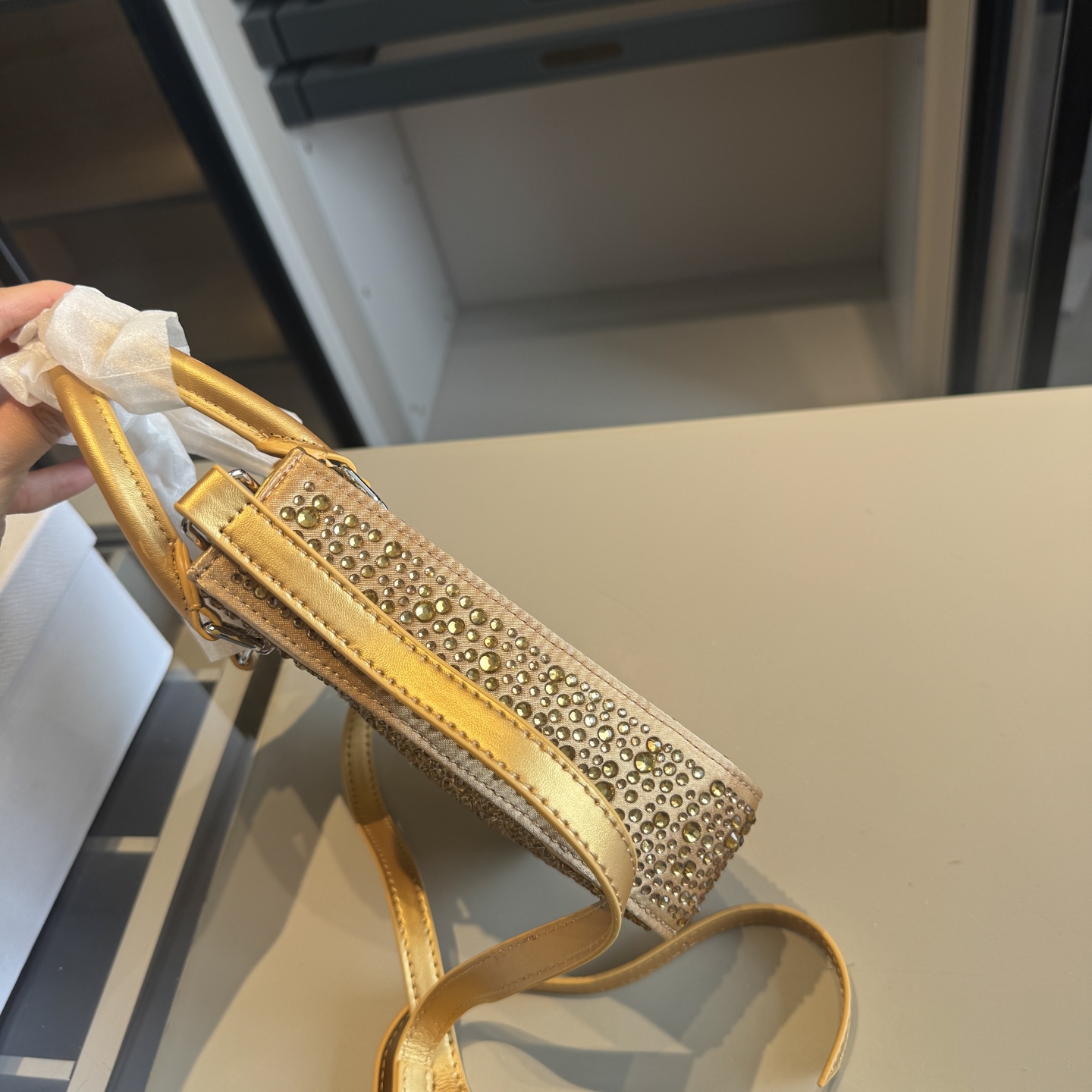 Prada Rhinestone Series Sparkling Mini Tote Bag