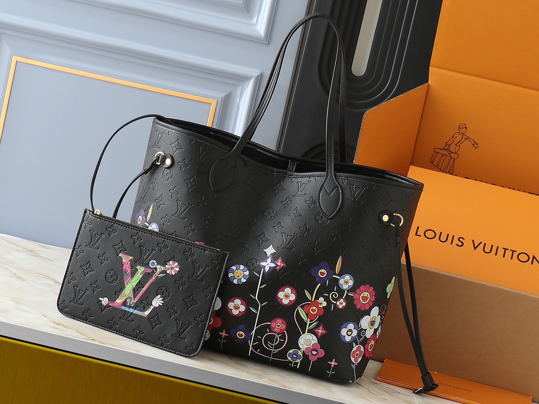 LV&Murakami Takashi Neverfull monogram bag