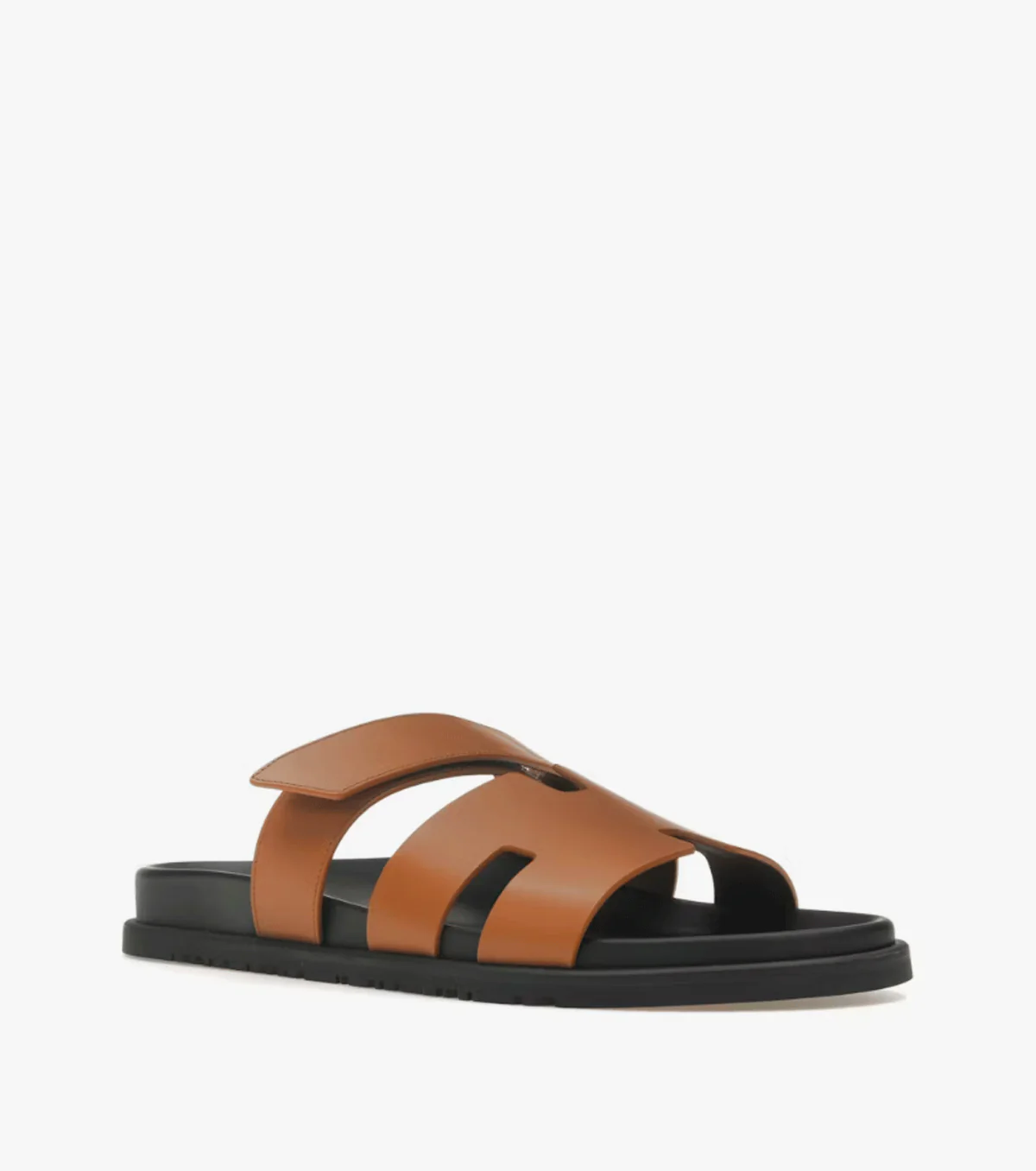 Chypre Sandal Naturel Black Smooth Calfskin Leather