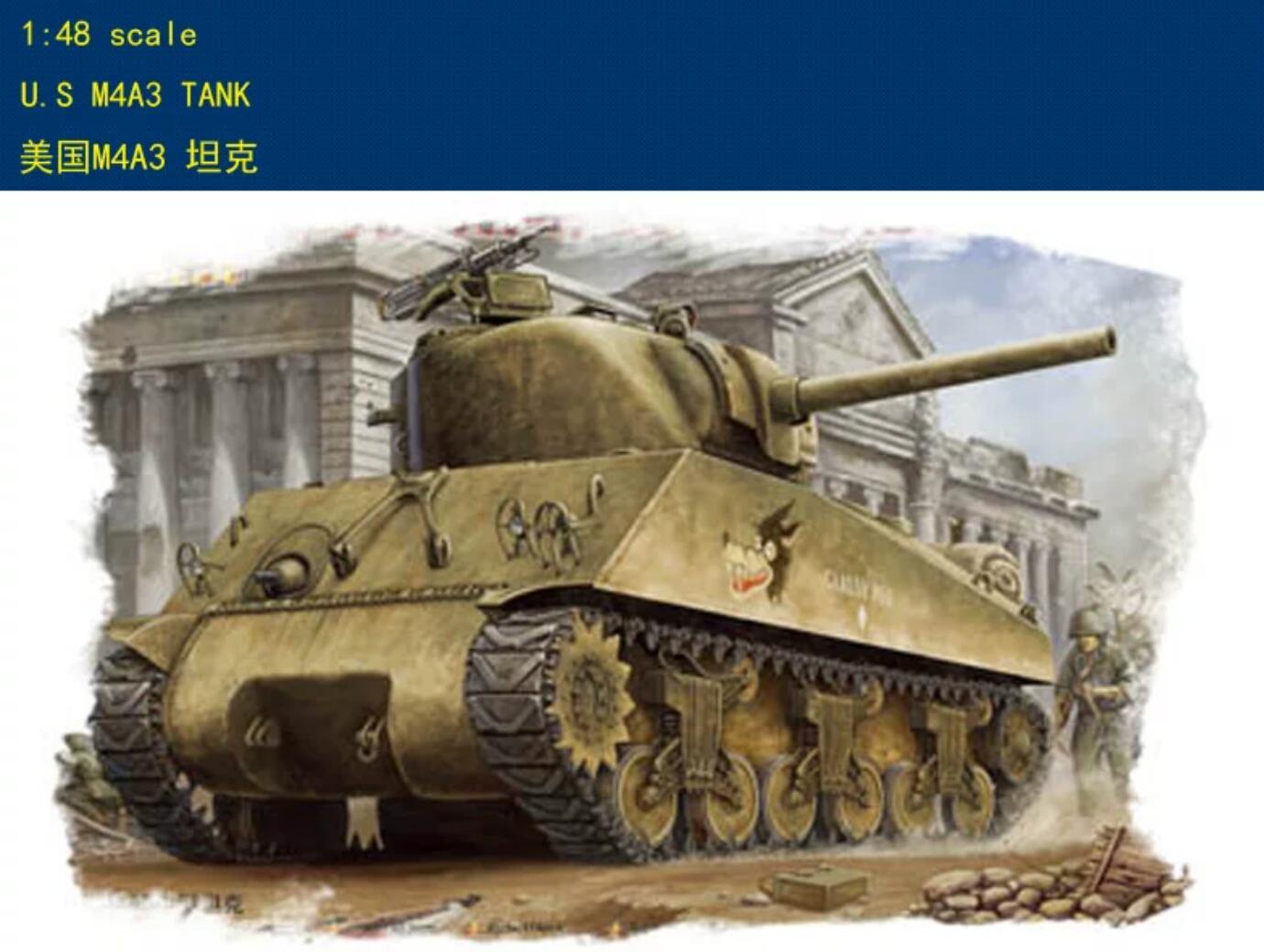 Hobbyboss 84803 1/48 U.S M4A3 Medium Tank Model Kit