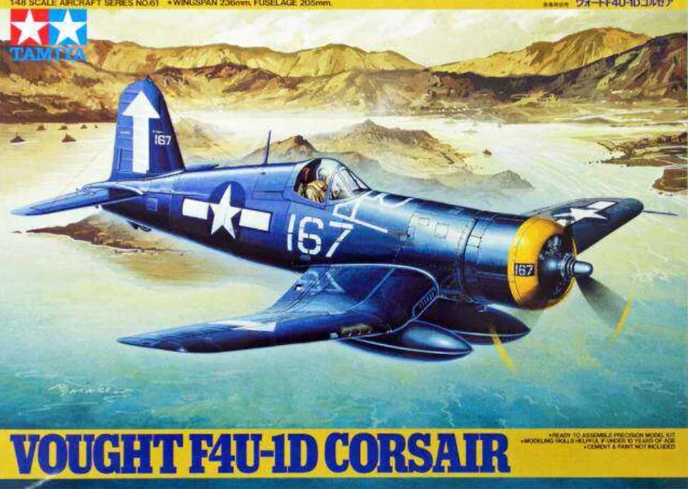 Tamiya 61061 1/48 Scale Aircraft Model Kit U.S.Navy Vought F4U-1D Corsair Mk IV