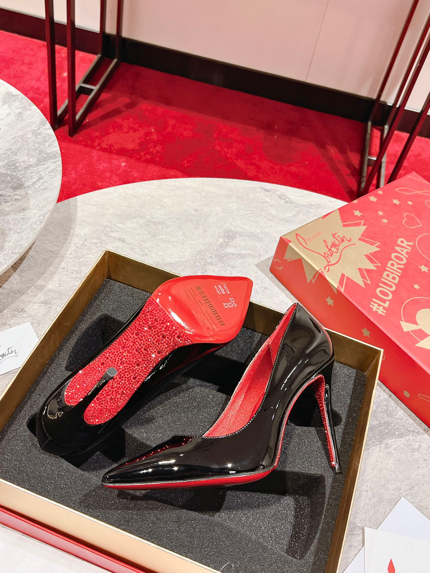 CL rhinestone soles high heels