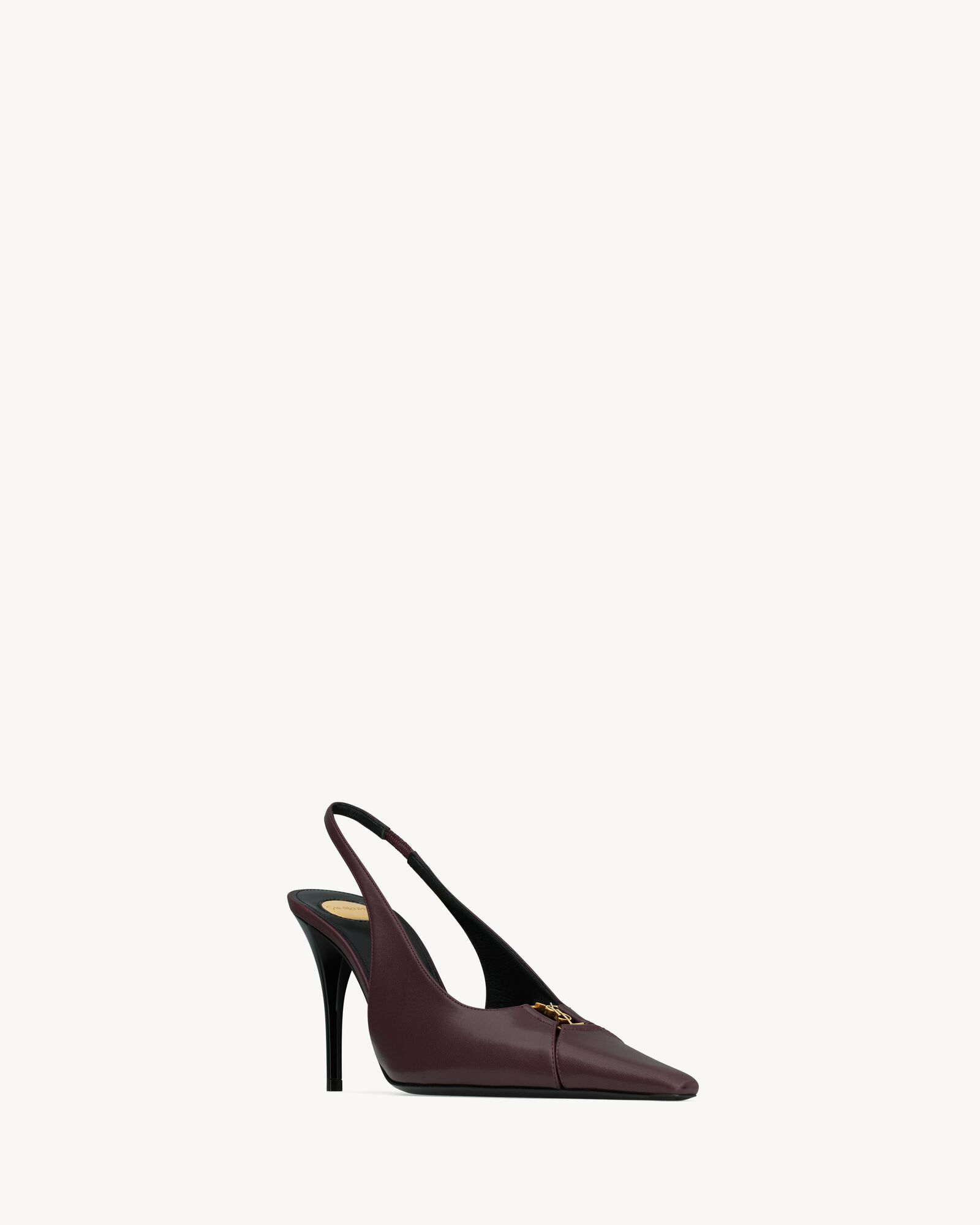 Saint Laurent BABYLONE BRETEUIL Smooth Leather Slingback High Heels