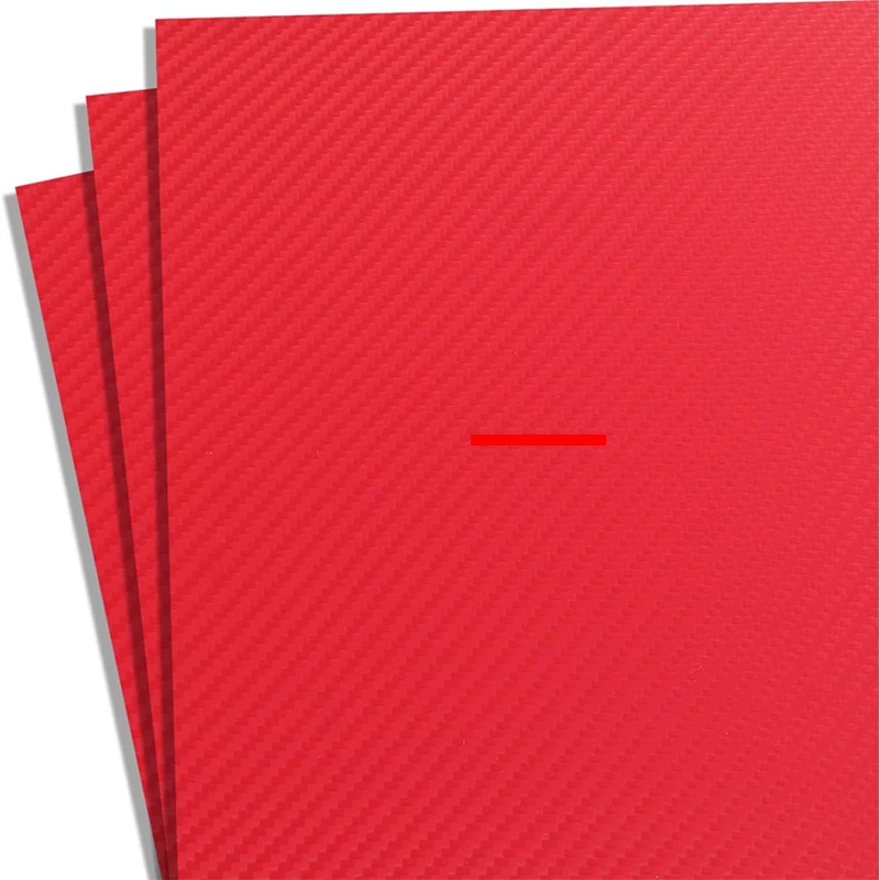 Kydex Sheet Carbon Fiber Pattern Red Color EDC Diy Tool Thermoform Sheet